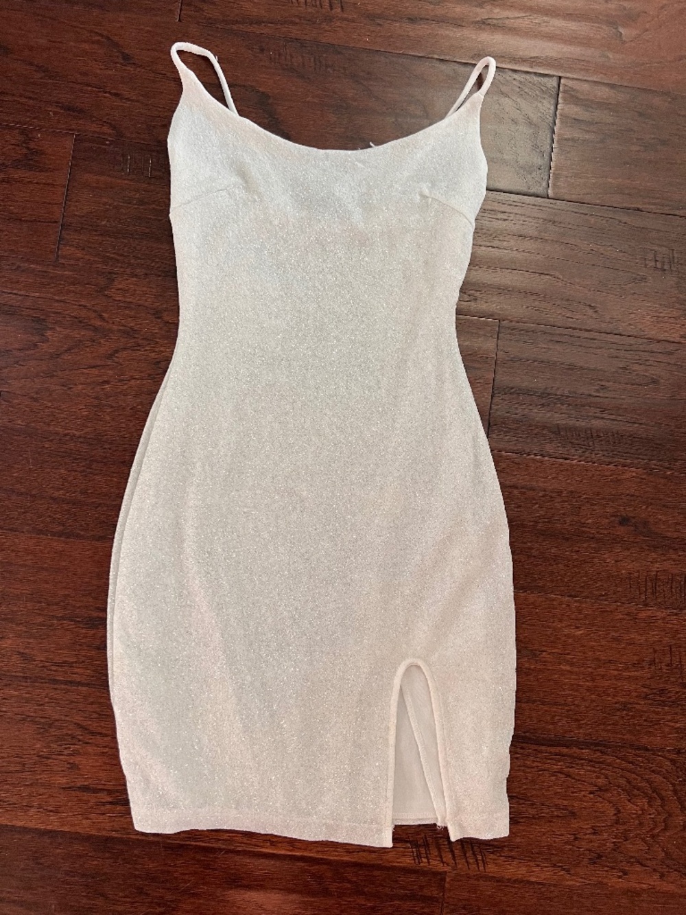 Windsor White Glitter Shimmer Bodycon Mini Dress - Size XS